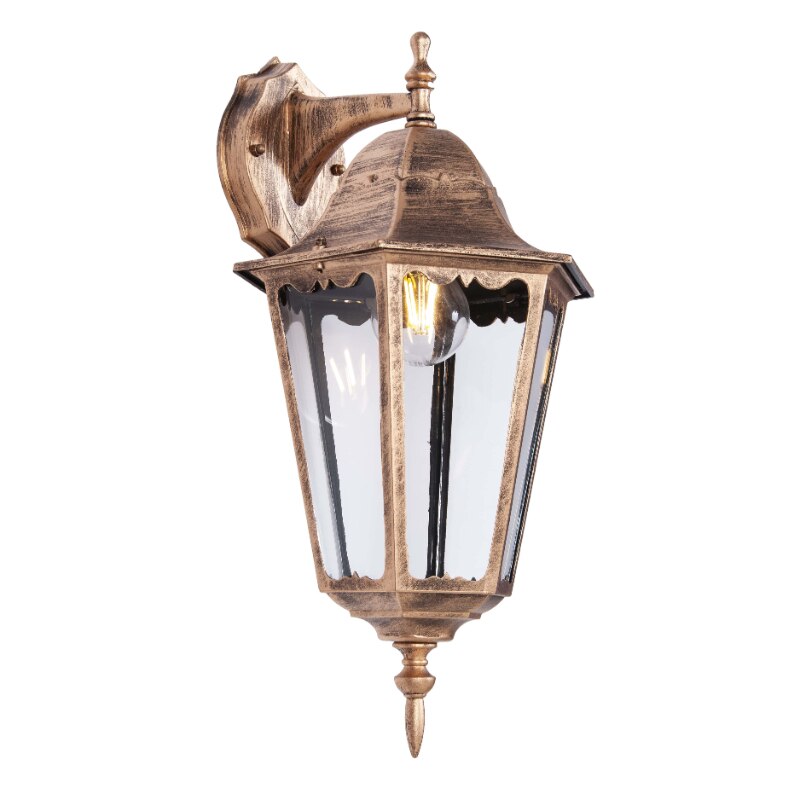 Aplica de exterior Kaja Lozana, 1xE27, 44cm, Auriu/Maro