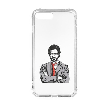 Husa Anti Shock, Compatibila Cu Apple iPhone 7 Plus / iPhone 8 Plus, La Casa De Papel - Profesor, Silicon Premium, Rezistenta, 712 Husa Anti Shock, Compatibila Cu Apple iPhone 7 Plus / iPhone 8 Plus, La Casa De Papel - Profesor, Silicon Premium, Rezistenta, 712