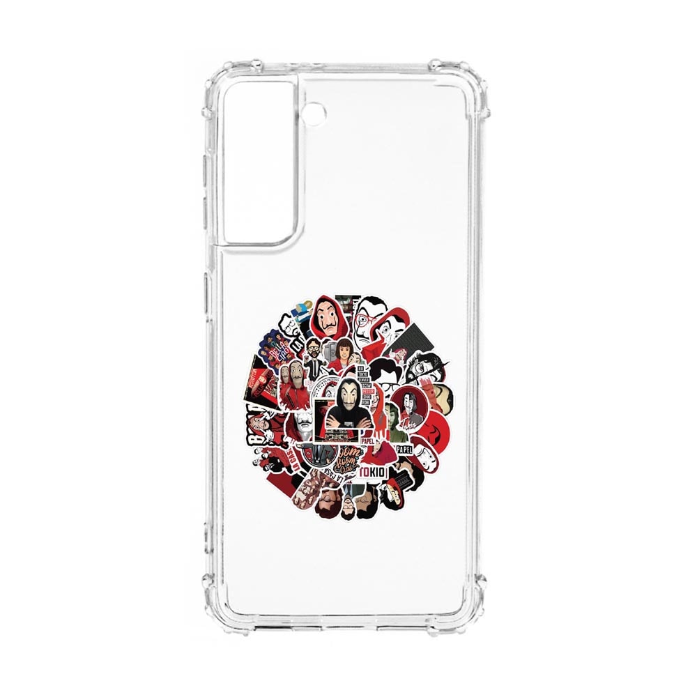 Husa Anti Shock, Compatibila Cu Samsung Galaxy S21, La Casa De Papel, Silicon Premium, Rezistenta, 715