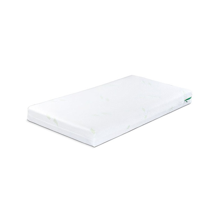 Saltea din spuma memory termoelastica-cocos aloe vera 120 x 60 x 12 cm Sensillo 524167, Alb