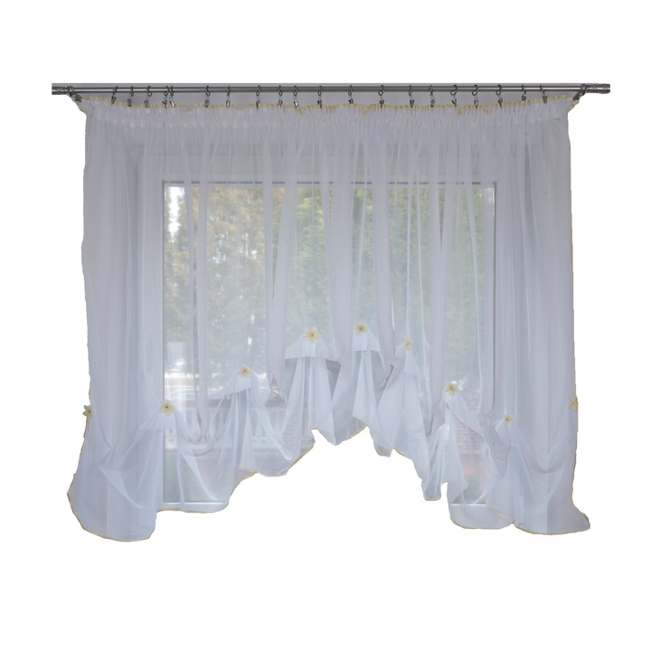 Perdea Nevada, 380x135 Ecru