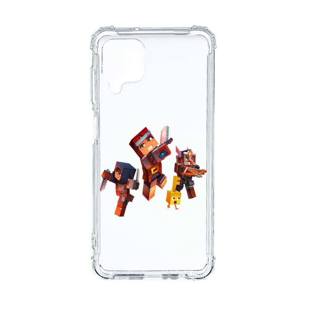 Husa Anti Shock, Compatibila Cu Samsung Galaxy A12, Minecraft, Silicon Premium, Rezistenta, 724