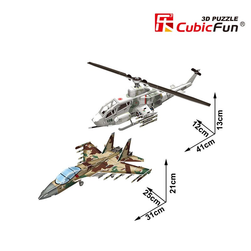 PUZZLE 3D - CBF2 - AH-1 HUEY COBRA&SUKHOI SU-35