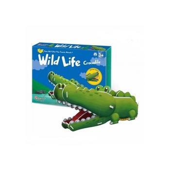 Colectia Animale Salbatice - Crocodilul - Puzzle 3D - 13 piese Colectia Animale Salbatice - Crocodilul - Puzzle 3D - 13 piese