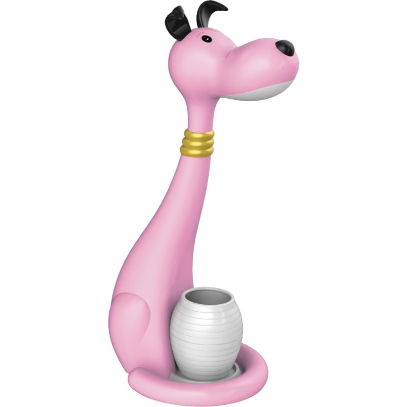 Lampa de birou Kaja, Model catel, Lumina reglabila, LED, 40cm, Roz