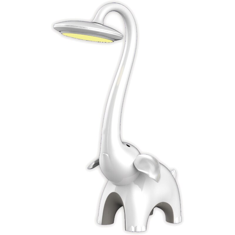 Lampa de birou Kaja Slonik, Model elefant, LED, 38.5cm, Alb