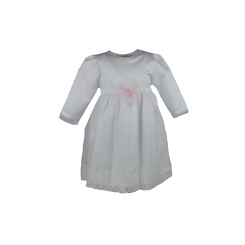 Rochita pentru fete Mini Junior 150-86A, Alb 86 cm Rochita pentru fete Mini Junior 150-86A, Alb 86 cm