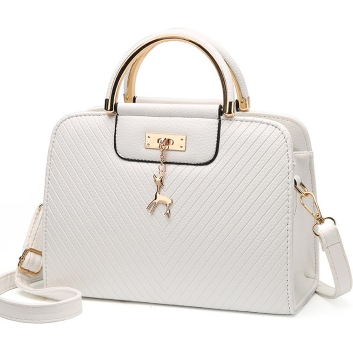 Geanta dama Freeland Piele ecologica, Bej