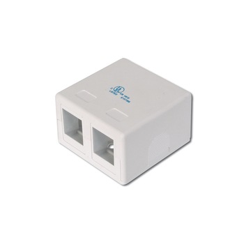 Adaptor 2 porturi AT-AG 302A-WH KEYSTONE 2P, DIGITUS Adaptor 2 porturi AT-AG 302A-WH KEYSTONE 2P, DIGITUS