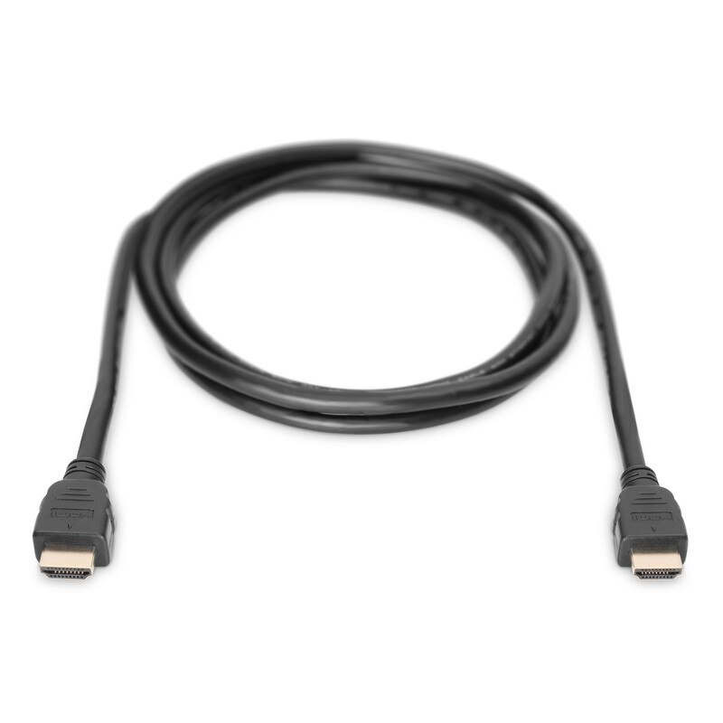 Cablu HDMI-HDMI HighSpeed, Ethernet Connection, AK-330124-010-S, 1 m, DIGITUS, Negru