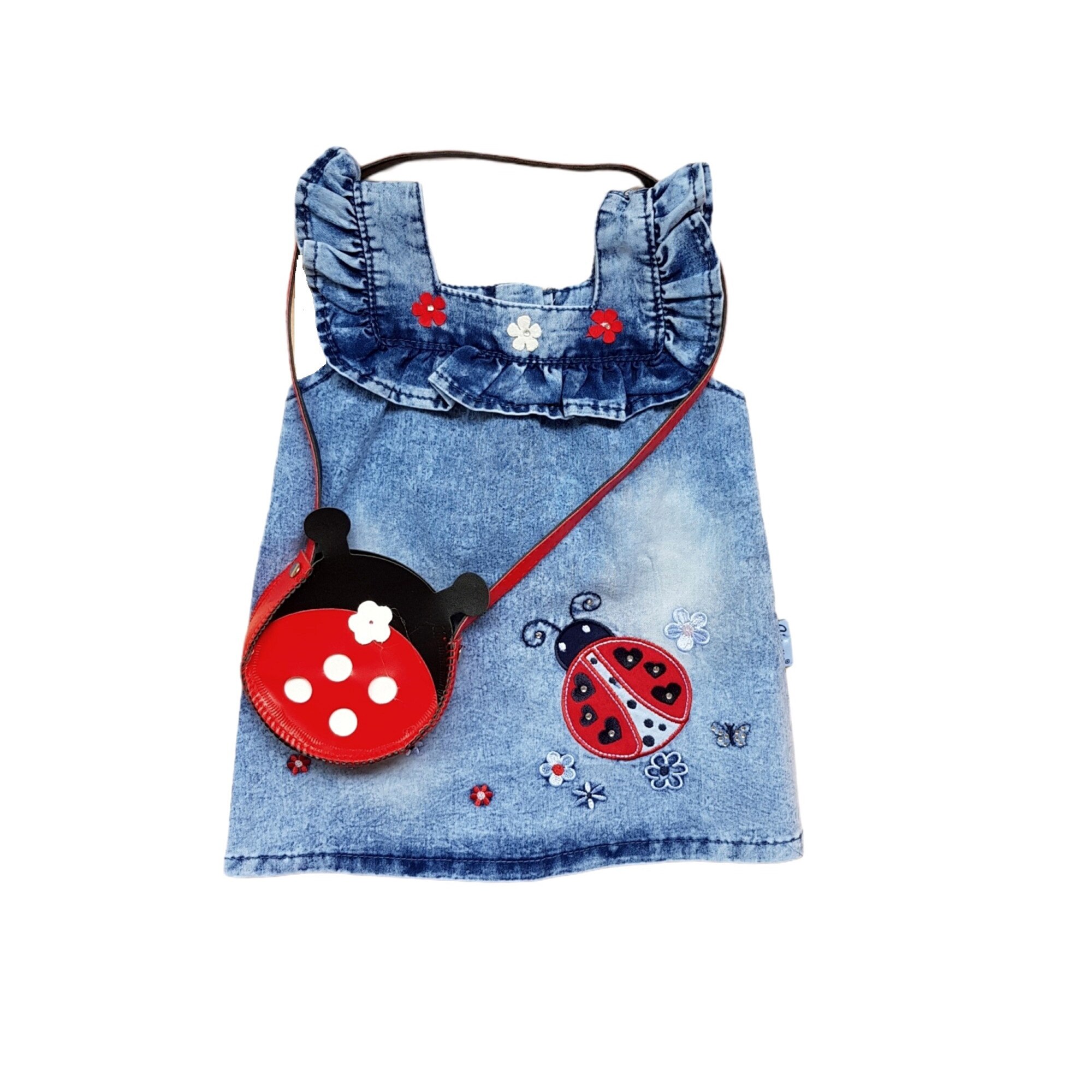 Rochie denim cu gentuta model gargarita