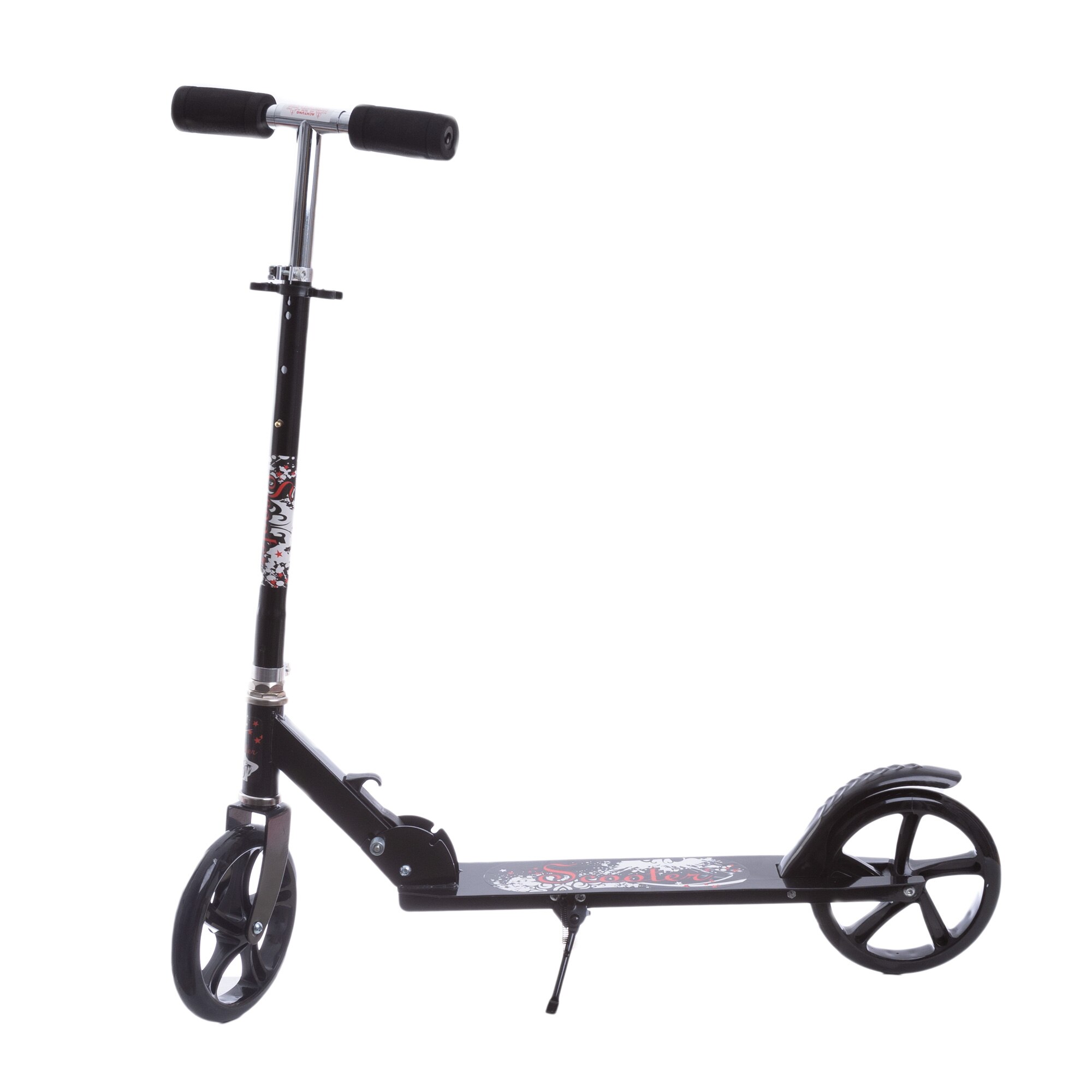 Trotineta Almarox pliabila pentru adulti, Aluminiu, Negru/Argintiu