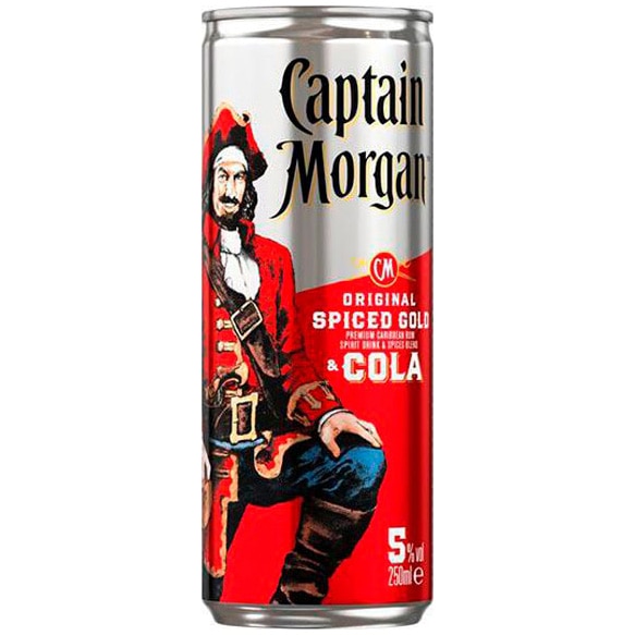 Captain Morgan & Cola Ready To Drink, 0.25l