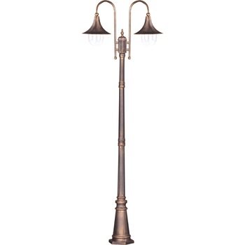 Stalp iluminat exterior, Kaja, Boston K-8127, 2xE27, 233 cm, Negru/Auriu Stalp iluminat exterior, Kaja, Boston K-8127, 2xE27, 233 cm, Negru/Auriu