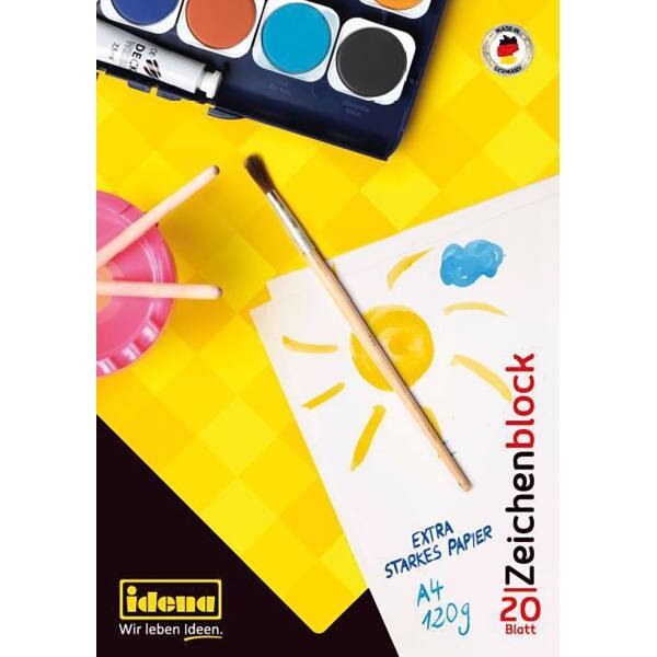 Idena Germania Bloc Desen A4 120g 20 foi