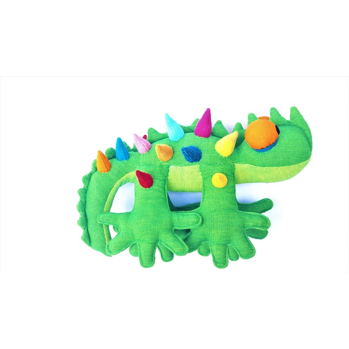 Jucarie Tzepino, Barefoot, bumbac, umpluta cu kapok, verde, 40 cm