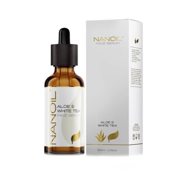 Nanoil Aloe & White Tea Face Serum ser cu efect iluminator cu efect de hidratare 50 ml