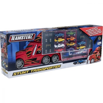 Camion Teamsterz cu 10 masinute incluse Camion Teamsterz cu 10 masinute incluse