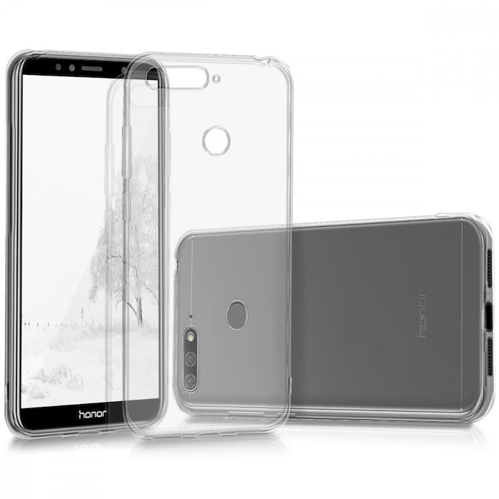 Кейс за Huawei Honor 7A, Силиконов, Прозрачен, 44825.03