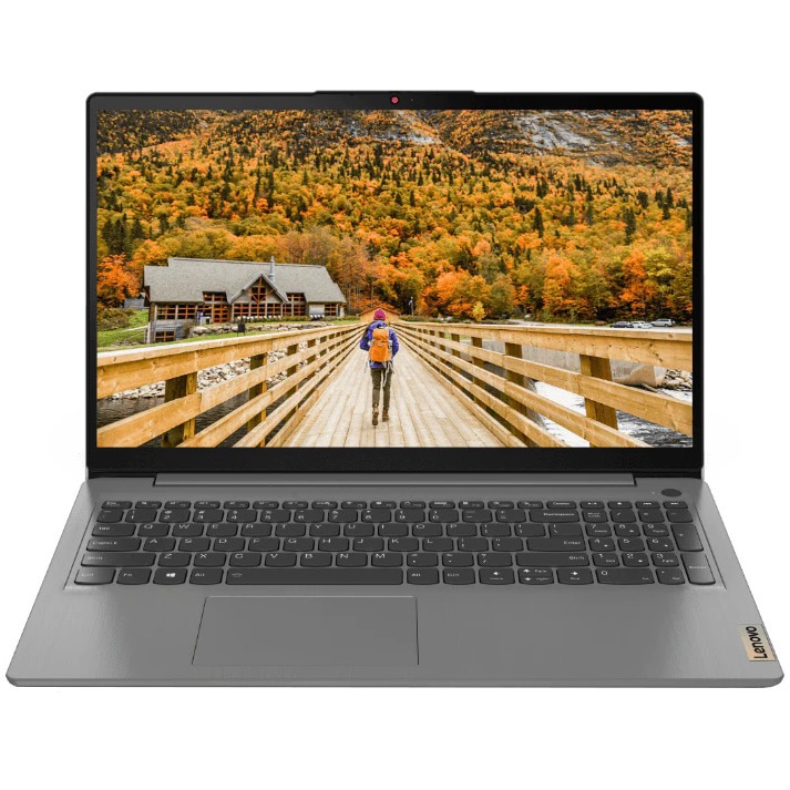 Laptop Lenovo Ideapad 3 17ALC6 cu procesor AMD Ryzen™ 7 5700U pana la 4.3GHz, 17.3", HD+, 12GB, 512GB SSD, AMD Radeon™ Graphics, NO OS, Arctic Grey