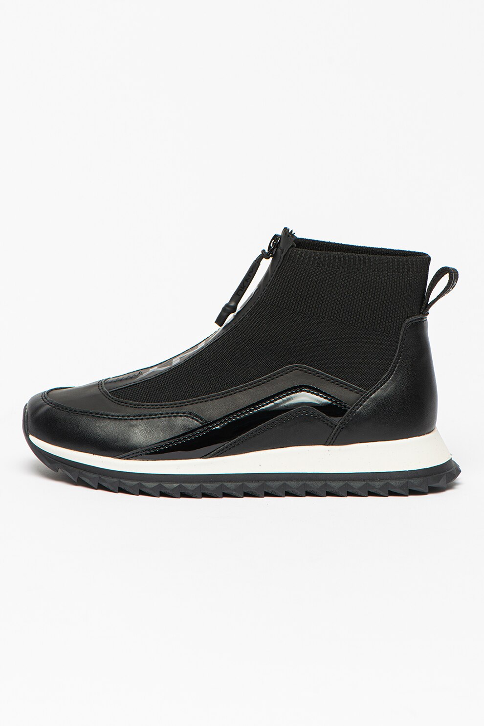 DKNY, Pantofi sport high-top cu logo Vika, Negru