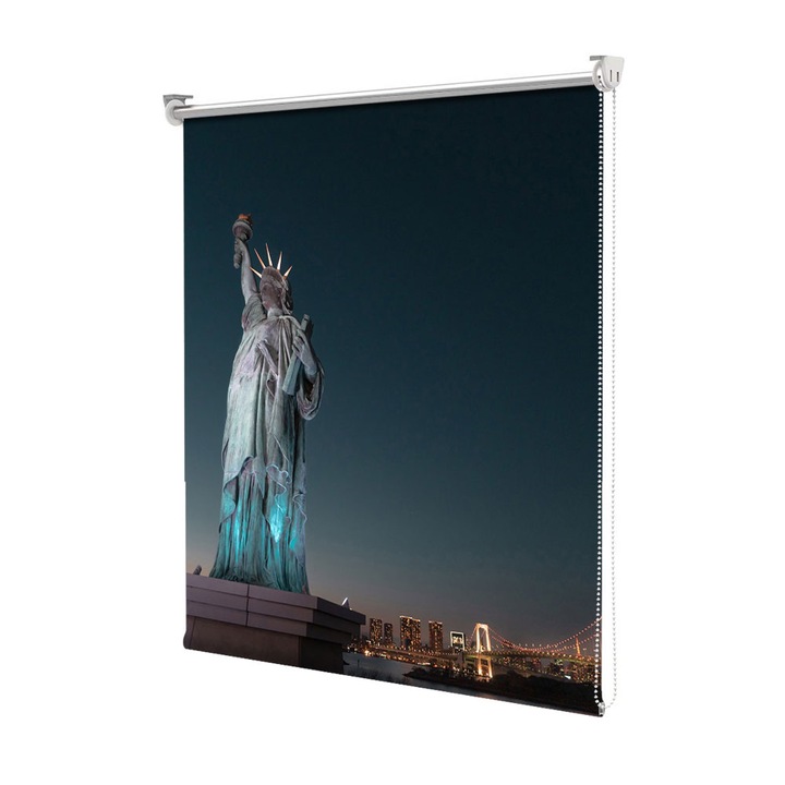 Roleta Art Shade tip Jaluzea cu Rulou si sistem inclus, Art Star, Statuia libertatii, Urban, Decoratiuni, Latime 60 cm x Inaltime 250 cm