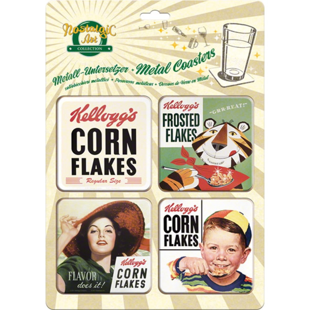 Set 4 suporturi pahare metalice - Kellogg's