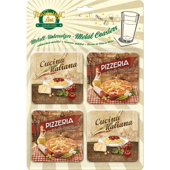 Set 4 suporturi pahare metalice - Cucina italiana Set 4 suporturi pahare metalice - Cucina italiana