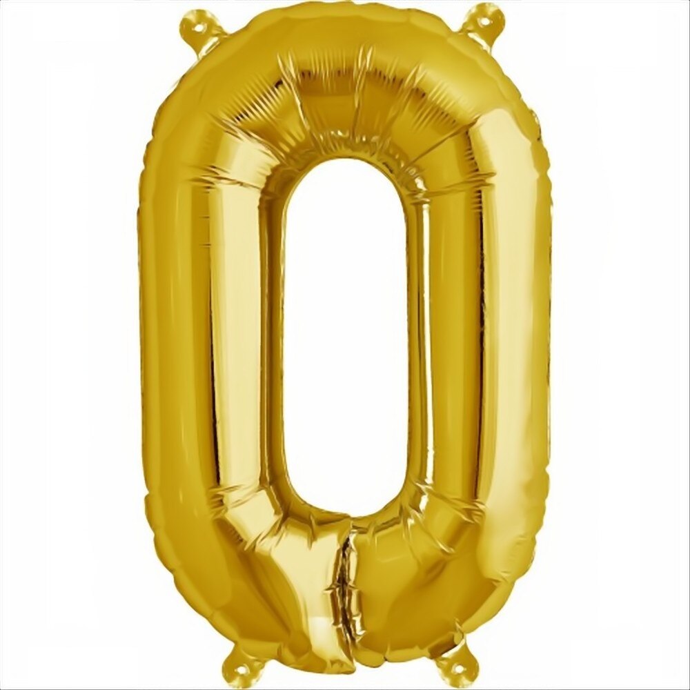 Balon Folie Cifra 0 Auriu, 41 cm, Amscan 33075