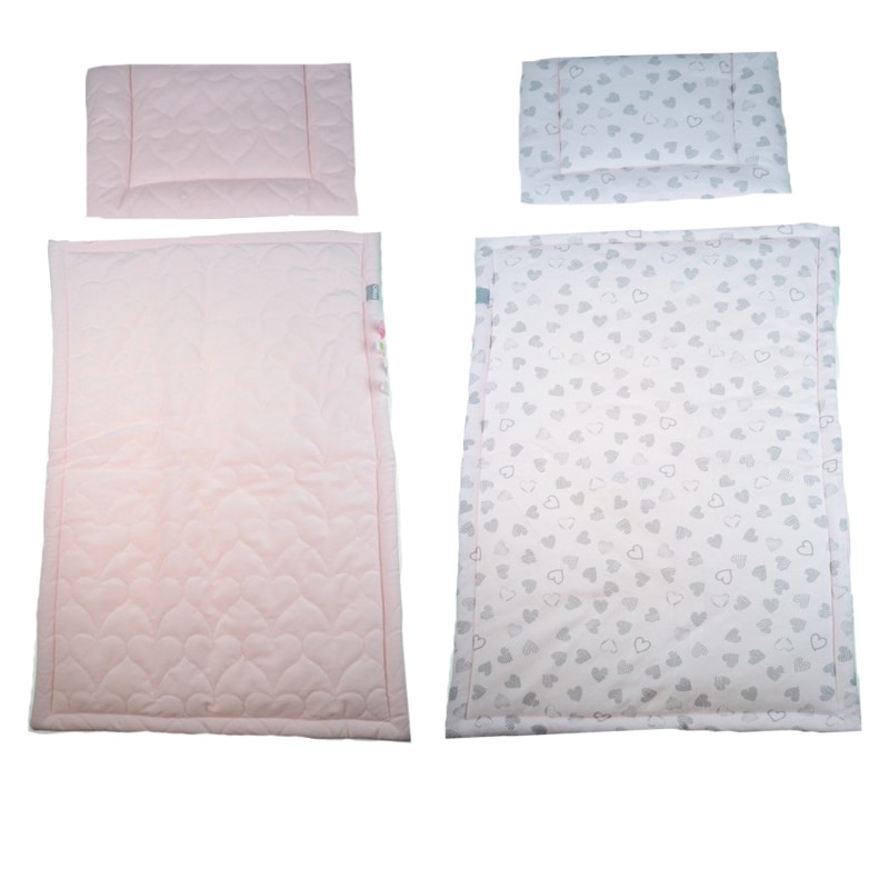 Set 2 piese lenjerie de pat cu 2 fete Olka 088-R, Roz