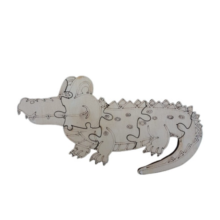 Puzzle cu animale pentru copii, 6 piese, model cu crocodil 70 x 160 x 3 mm