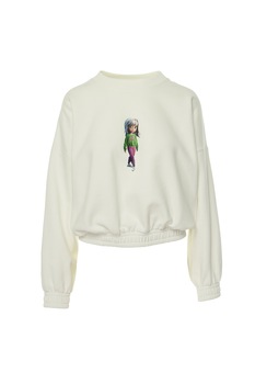 Bluza din bumbac organic, STYLAND, 369B203204YML15-11-S, Alb, S Bluza din bumbac organic, STYLAND, 369B203204YML15-11-S, Alb, S