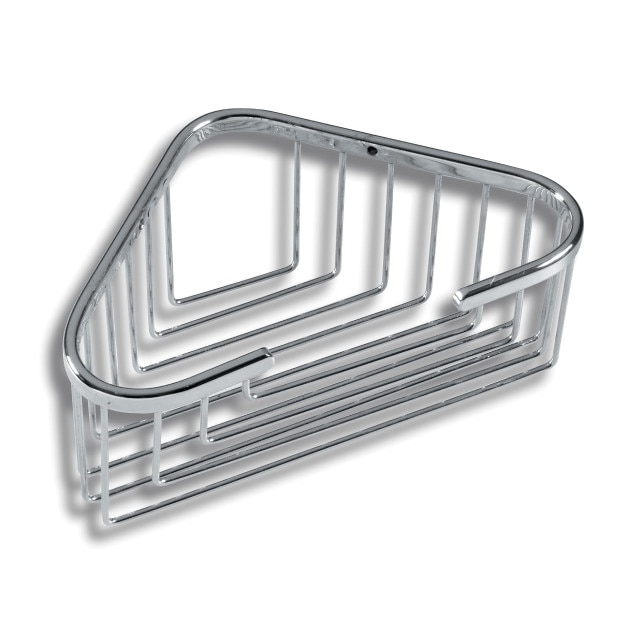 Etajera baie colt FERRO Metalia Wire, 17x22x9 cm, cromat