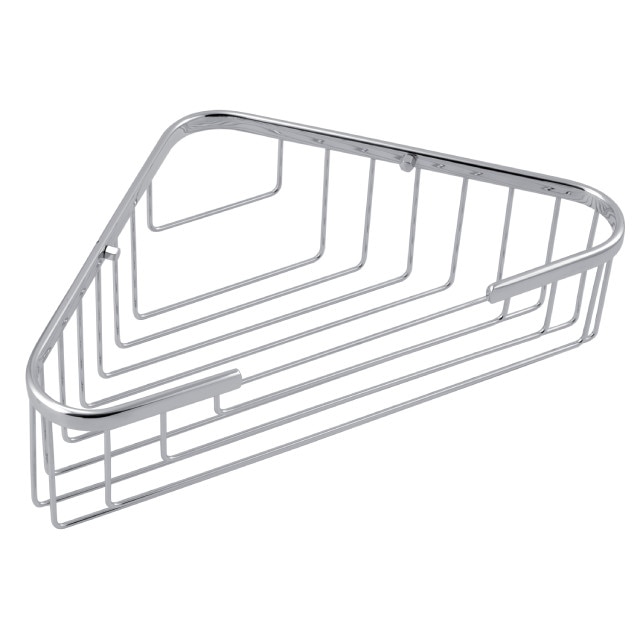 Etajera baie colt FERRO Metalia Wire, 25x25x9 cm, cromat