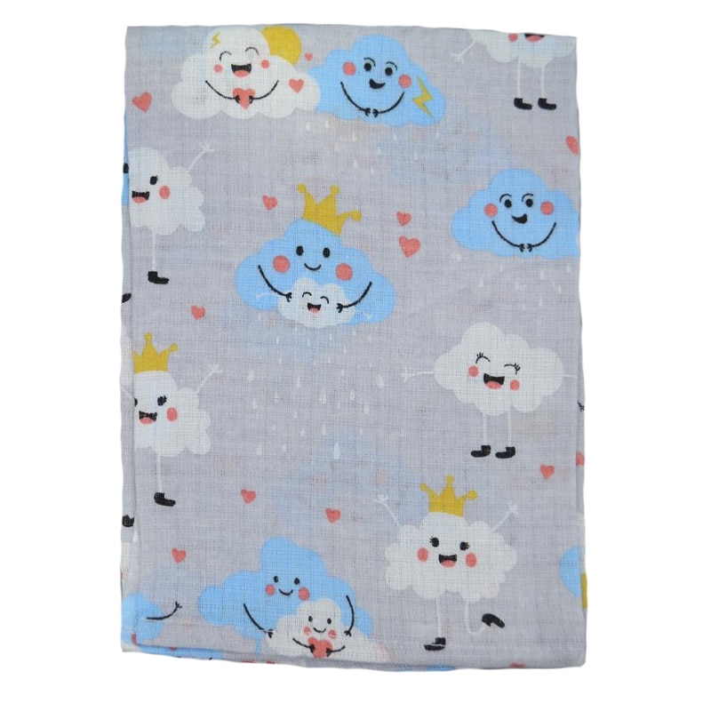 Finet 60 x 80 cm pentru bebelusi Sensillo SLL-04, Gri