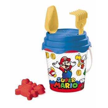 Set Galetusa si accesorii pentru nisip Super Mario Set Galetusa si accesorii pentru nisip Super Mario