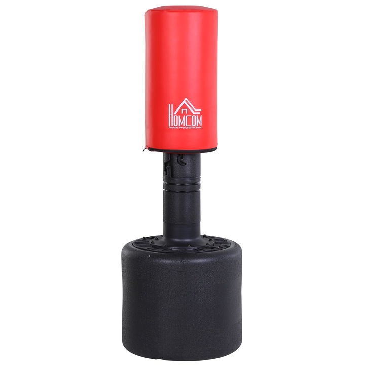 Боксов чувал Homcom, регулируема височина, 56 x 145-172см, черен / червена