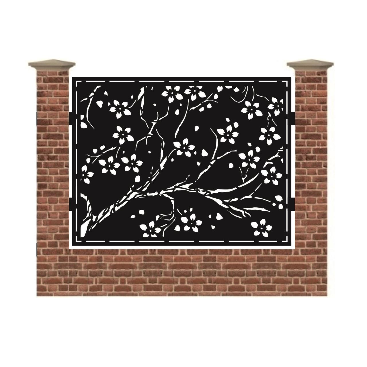 Panou de gard mare din tabla debitata cu plasma MAX JACARANDA 1500x1940 mm