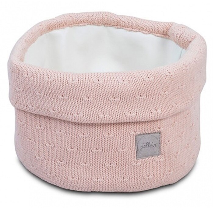 Cos depozitare mic, Jollein Soft Knit, Ø18x14 cm, roz