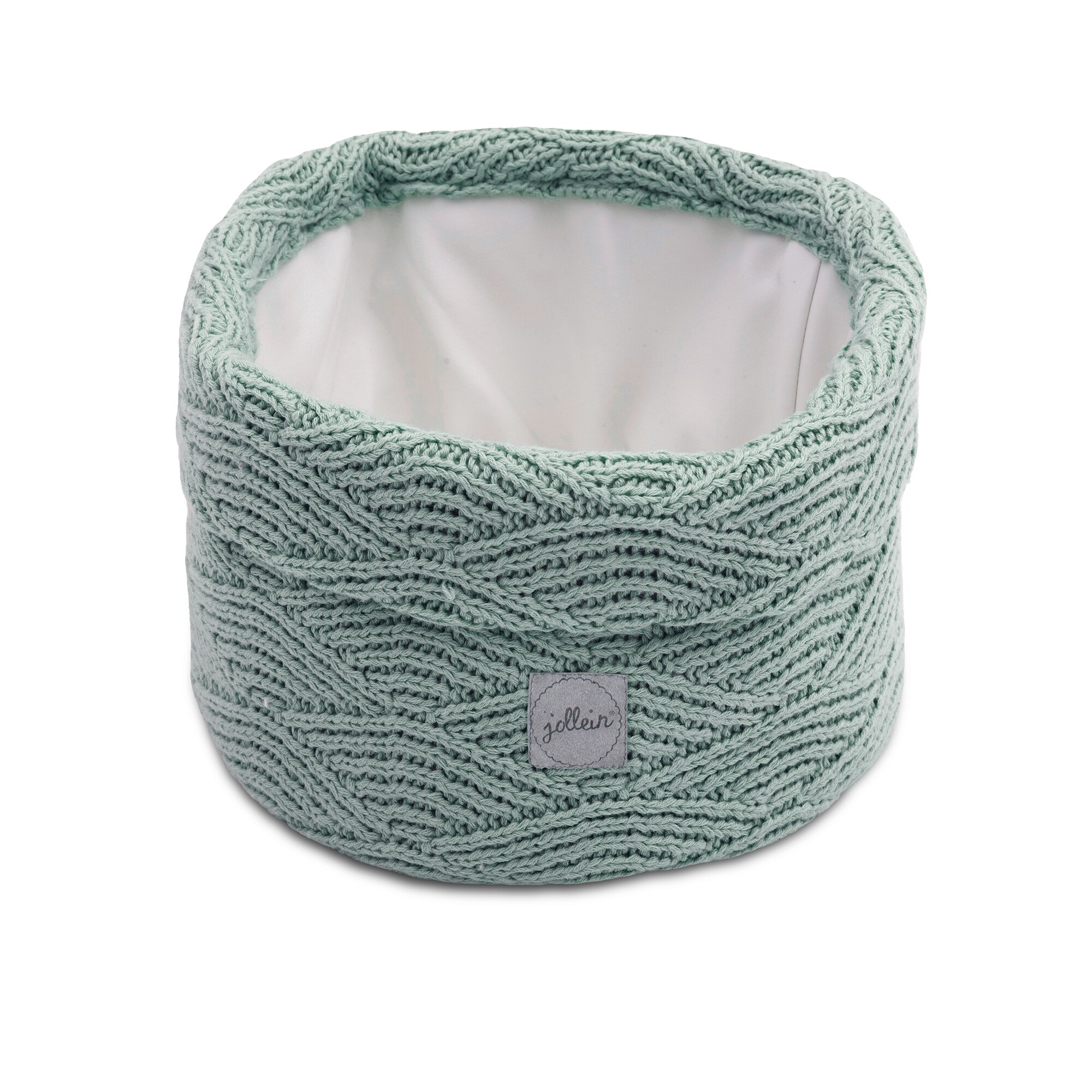 Cos depozitare Jollein River, tricot textil, Ø18x14 cm, verde