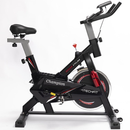 Bicicleta spinning TECHFIT Champion,volanta 13Kg, Bluetooth, compatibilitate FITSHOW+KINOMAP, greutate utilizator 120kg