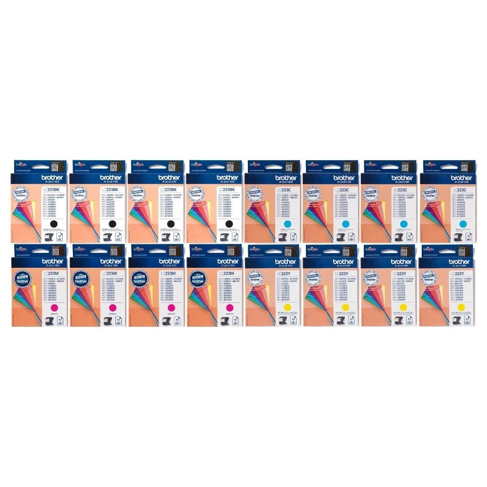 Set Cartus cerneala Brother Original 4x LC223BK Negru 4x LC223C Cyan 4x LC223M Magenta 4x LC223Y Galben 8800 pagini