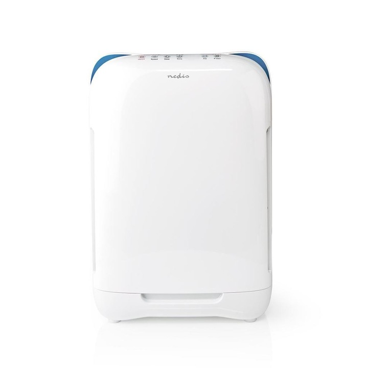Пречиствател за въздух Nedis, 25 м2, 50W, Индикатор за качество на въздуха, Бял