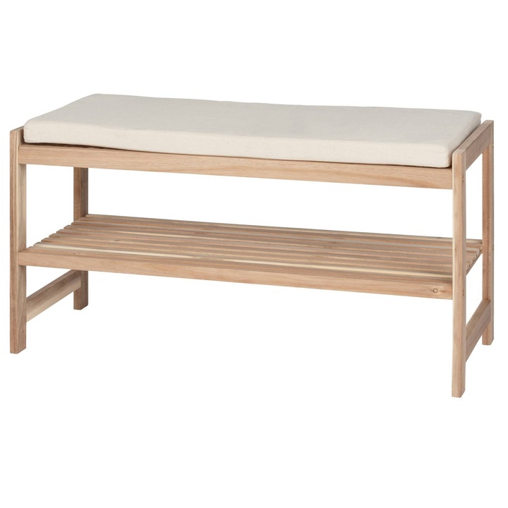 Pantofar cu bancuta din lemn ACINA, 90x45x34 cm, Wenko