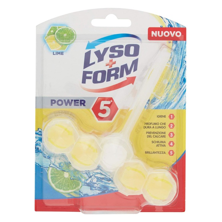 WC illatosító, LysoForm Power 5 Lime 55g