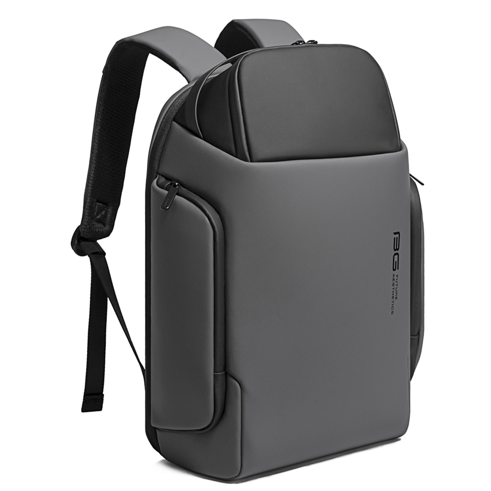 Rucsac laptop 15.6", business casual, impermeabil, cu port de incarcare USB, BANGE, Gri