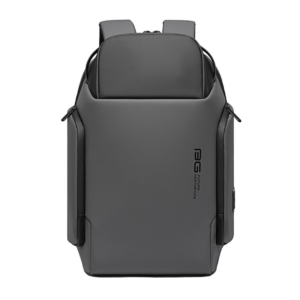 Rucsac laptop 15.6", business casual, impermeabil, cu port de incarcare USB, BANGE, Gri