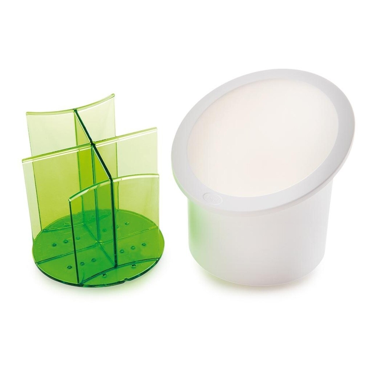 Suport tacamuri, Snips, polipropilena, alb/verde