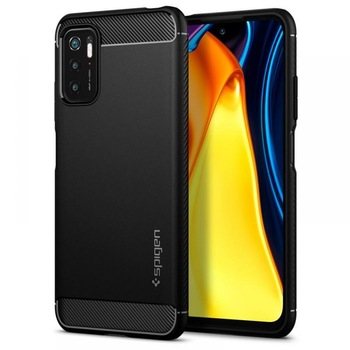 Carcasa Spigen Rugged Armor compatibila cu Xiaomi Poco M3 Pro 5G / Redmi Note 10 5G Matte Black Carcasa Spigen Rugged Armor compatibila cu Xiaomi Poco M3 Pro 5G / Redmi Note 10 5G Matte Black