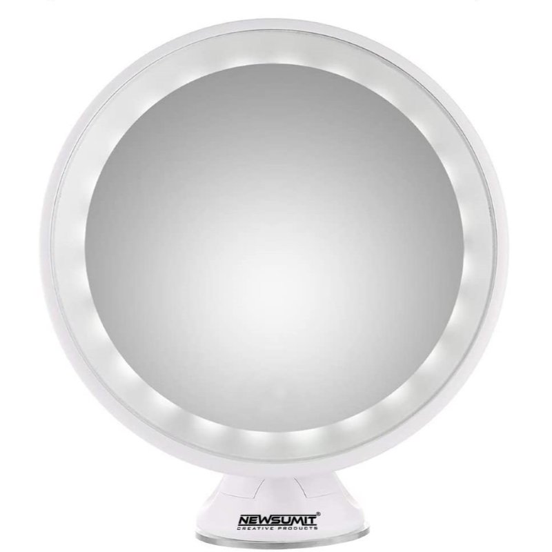 Oglinda cosmetica cu lupa x10 si led, Newsumit